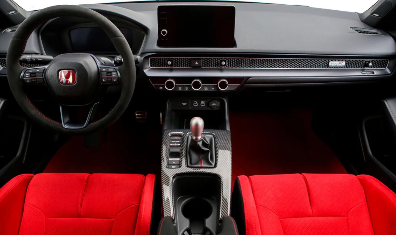 Remark - Carbon Fiber Center Console Panel 2022+ Honda Civic Type R (FL5) Gloss Finish (RMK-05-IC01H-02G)