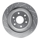 R1 Concepts Cadillac Escalade ESV Rear Right Drilled & Slotted Silver Brake Rotor (Part Number: RNC631-48053R)