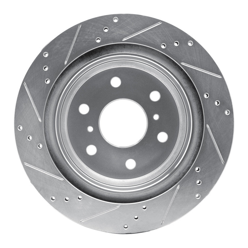 R1 Concepts Cadillac Escalade ESV Rear Right Drilled & Slotted Silver Brake Rotor (Part Number: RNC631-48053R)