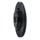 R1 2006-2025 Audi S3 (Mexico) Rear Left Drilled & Slotted Black Brake Rotor