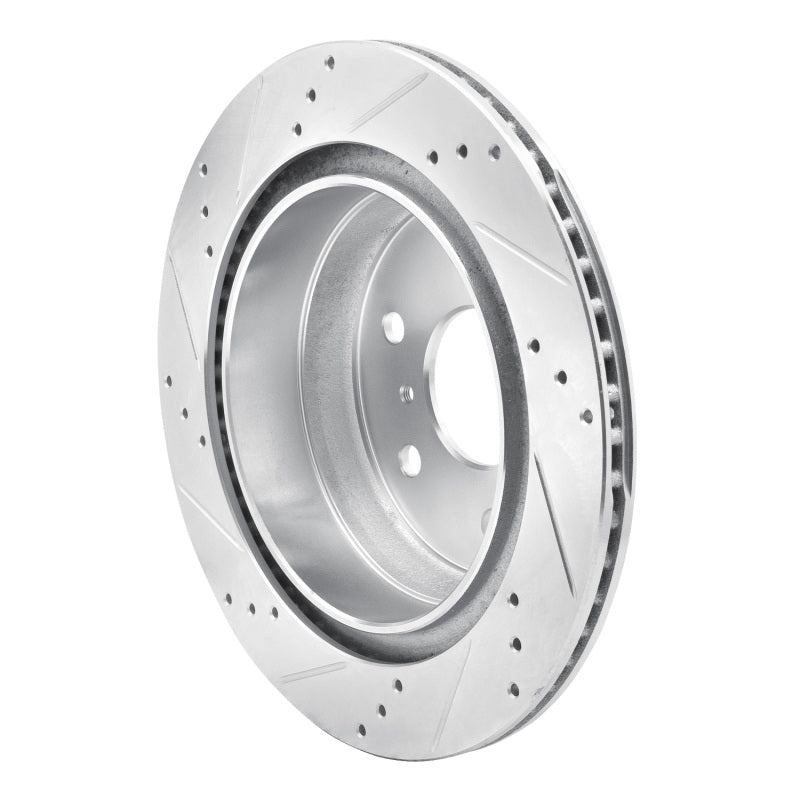 R1 Concepts Cadillac Escalade ESV Rear Right Drilled & Slotted Silver Brake Rotor (Part Number: RNC631-48053R)