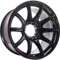 Gram Lights 57Trans-X Rev Limit 20x9.0 +09 6x139.7 Black & Machined Wheel