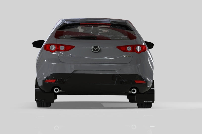Rally Armor 19-25 Mazda3 Hatchback Red UR Mud Flap w/White Logo