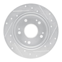 R1 1997-2015 Acura ILX Rear Left Drilled & Slotted Silver Brake Rotor