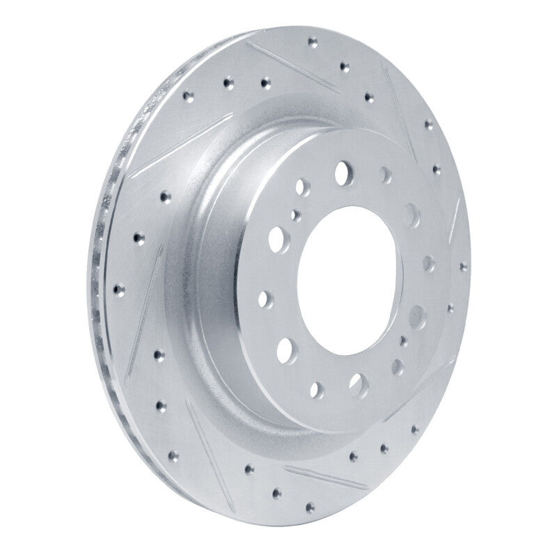 R1 2022-2025 Lexus GX550 Rear Right Drilled & Slotted Silver Brake Rotor (EDZ-76163R)