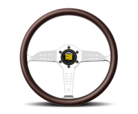 MOMO Super Grand Prix Steering Wheel 350 mm - Mahogany Wood with Polished Spokes