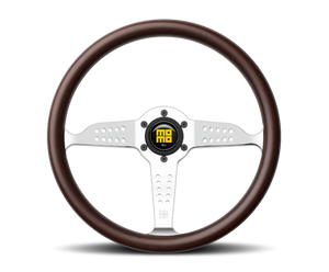 MOMO Super Grand Prix Steering Wheel 350 mm - Mahogany Wood with Polished Spokes