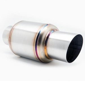 BLOX Racing 2.5-Inch Mini Race Muffler for Automotive Performance