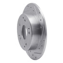 R1 1997-2006 Acura RSX Rear Right Drilled & Slotted Silver Brake Rotor