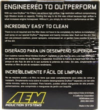 AEM Induction 21-204DK Dryflow Universal Clamp-On Air Filter, 3.5 Inch Diameter