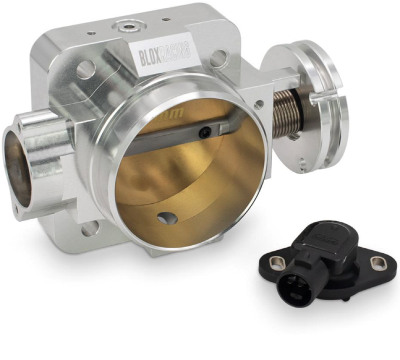 BLOX Racing 70mm Silver Billet Throttle Body V2 for Honda B/D/H/F Series Engines