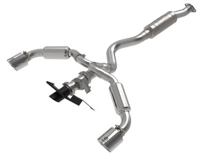 aFe 23+ Toyota GR Corolla L3 1.6L (t) Gemini XV 3in to 2-1/2in Cat Back Exhaust w/ Polished Tips