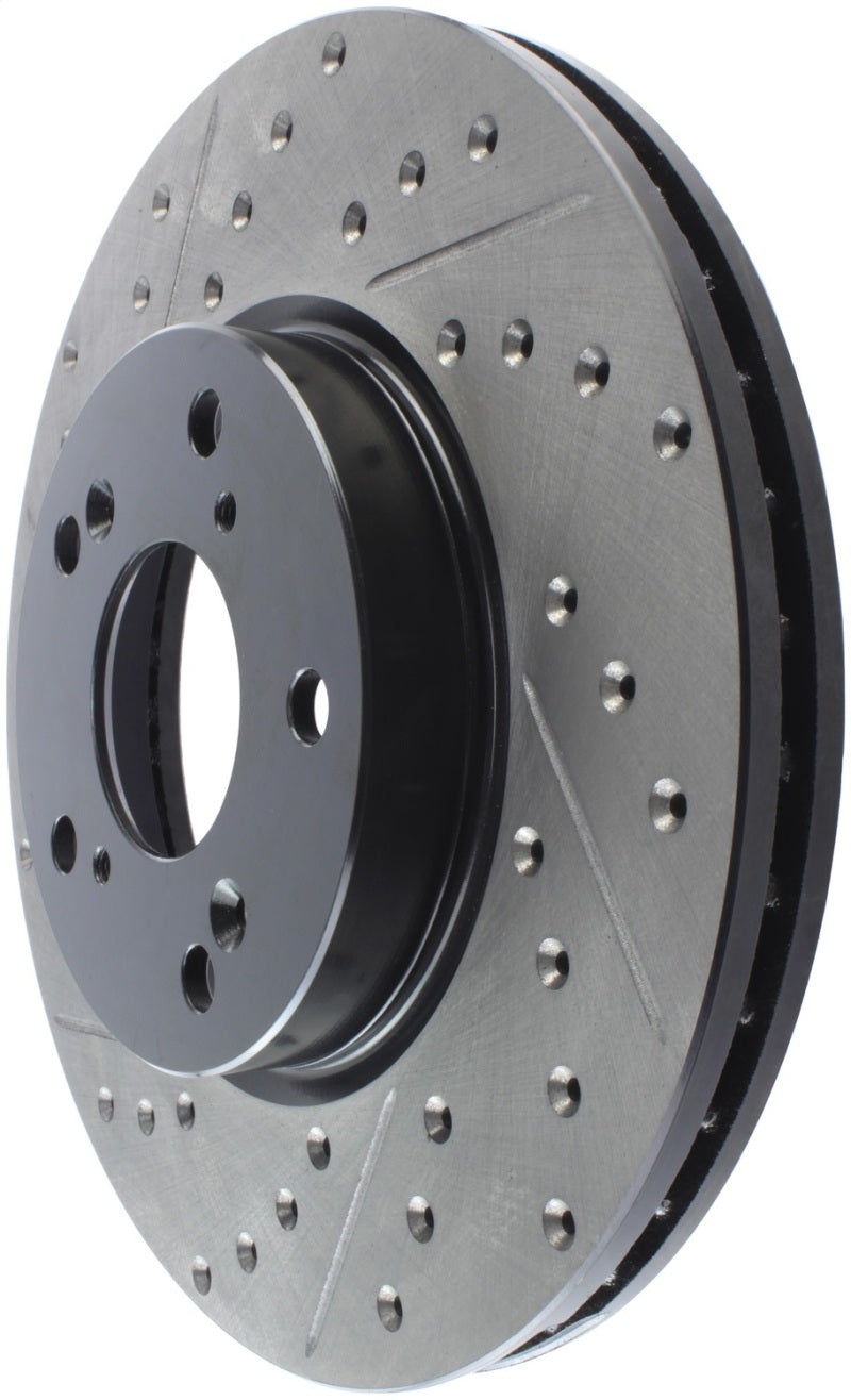 StopTech 06-08 Civic GX / 02-04 CR-V / 98-02 Honda Accord V6 / 03-07 Accord 4 cyl/V6 MT Slotted & Drilled (127.40036R)