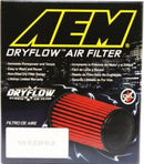 AEM Induction 21-204DK Dryflow Universal Clamp-On Air Filter, 3.5 Inch Diameter