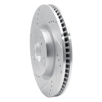 R1 Concepts Lexus ES300H Front Left Drilled & Slotted Silver Brake Rotor (Part Number: RNC631-76080L)
