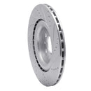 R1 2017-2025 Alfa Romeo Stelvio Rear Left Drilled & Slotted Silver Brake Rotor