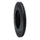 R1 2006-2025 Audi S3 (Mexico) Rear Left Drilled & Slotted Black Brake Rotor