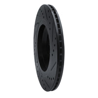 R1 2006-2025 Audi S3 (Mexico) Rear Left Drilled & Slotted Black Brake Rotor