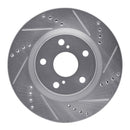 R1 Concepts Lexus ES350 Front Right Drilled & Slotted Silver Brake Rotor (Part #RNC631-76080R)