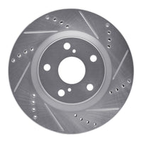 R1 Concepts Lexus ES350 Front Right Drilled & Slotted Silver Brake Rotor (Part #RNC631-76080R)