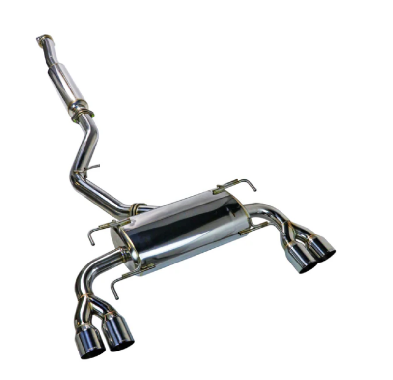 Remark 08-14 Subaru WRX STi GR Hatch Sports Touring Cat-Back Exhaust - SS Quad Tips (Resonated) (RK-C2076S-02)