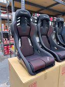 Recaro RSS BK Large FRP Seat in Kamui Black / Brilliant Mesh Red | 81-089.67.641-0
