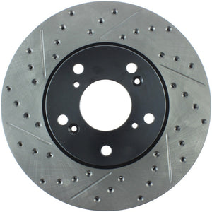 StopTech 06-08 Civic GX / 02-04 CR-V / 98-02 Honda Accord V6 / 03-07 Accord 4 cyl/V6 MT Slotted & Drilled (127.40036R)