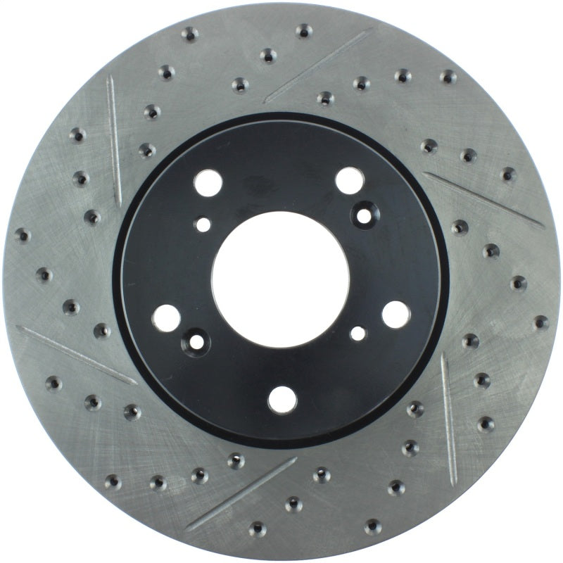 StopTech 06-08 Civic GX / 02-04 CR-V / 98-02 Honda Accord V6 / 03-07 Accord 4 cyl/V6 MT Slotted & Drilled (127.40036R)