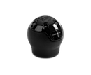 MOMO Nero Black Leather Shift Knob with Black Chrome Insert and Reverse Lockout