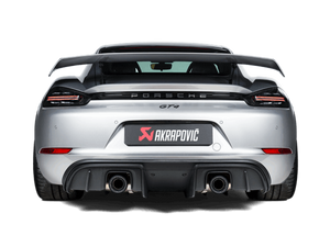 Akrapovic Slip-On Race Line Exhaust for Porsche Cayman GT4 (718) 2020+ Titanium - Part AKR S-PO/TI/18/1
