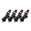 BLOX Racing Eco-Fi Street Fuel Injectors 1000cc/min with 1-inch Adapter for Honda B/D/H Series – Set of 4