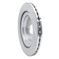 R1 Concepts Cadillac Escalade Front Right Drilled & Slotted Silver Brake Rotor (Part Number: RNC631-47079R)