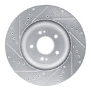 R1 Concepts Genesis G70 Front Right Drilled & Slotted Silver Brake Rotor (Part Number: RNC631-21040R)