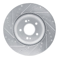 R1 Concepts Genesis G70 Front Right Drilled & Slotted Silver Brake Rotor (Part Number: RNC631-21040R)