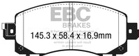 EBC Yellowstuff Front Brake Pads for Subaru WRX 2017-2019 – High Friction Street and Track Performance