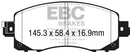EBC Redstuff Ceramic Low Dust Front Brake Pads for Subaru WRX and Crosstrek – Part No. ebcDP32330C