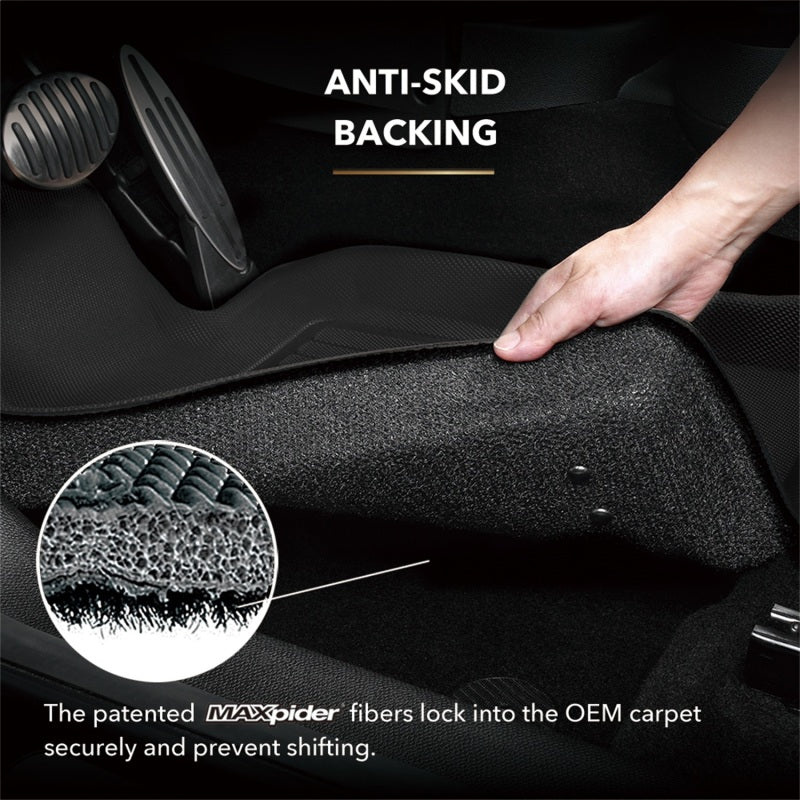 3D MAXipder 2023+ Toyota GR86 / Subaru BRZ Kagu Black Floor Mat - Row 1 (L1TY28311509)