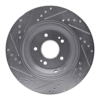 R1 Concepts Genesis G80 Rear Right Drilled & Slotted Silver Brake Rotor (Part #rnc631-03056R)