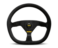 MOMO MOD88 320 mm Black Suede Steering Wheel with Black Spokes