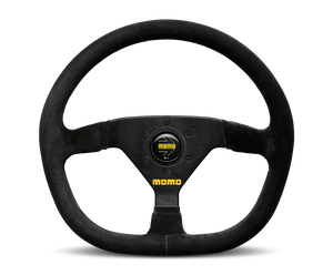 MOMO MOD88 320 mm Black Suede Steering Wheel with Black Spokes