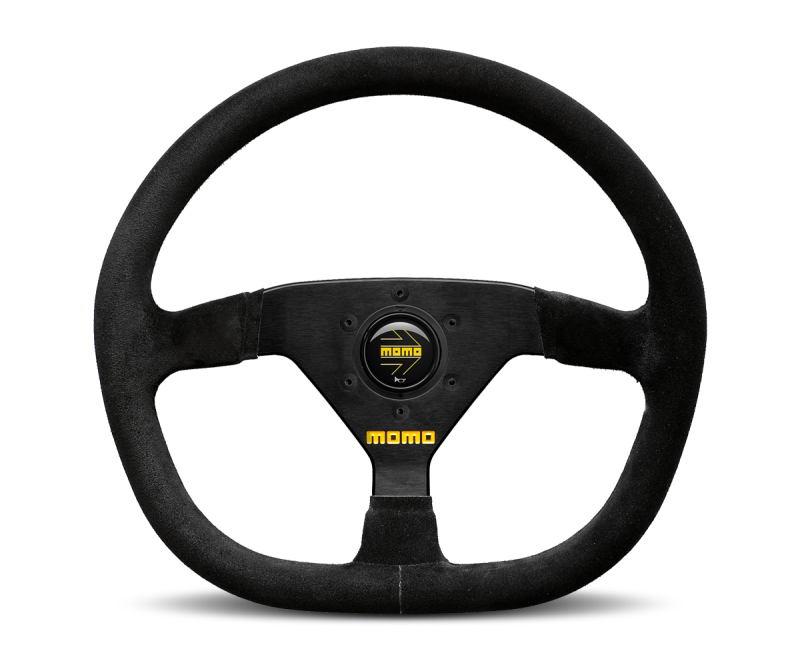 MOMO MOD88 320 mm Black Suede Steering Wheel with Black Spokes
