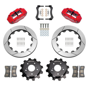 Wilwood Superlite 4R Rear Big Brake Kit for Nissan Skyline 1989-2002 with 13.50-inch Slotted Rotor - Red