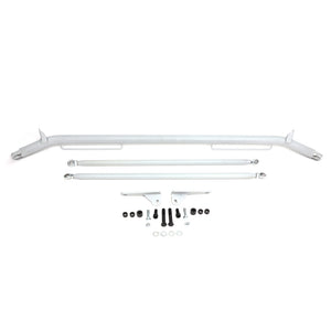 BLOX Racing Silver Harness Bar for 1988-2001 Honda Civic, 1992-2006 Acura RSX, 1988-1991 Honda CRX, and 1994-2001 Acura Integra