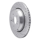 R1 Concepts Genesis G80 Rear Right Drilled & Slotted Silver Brake Rotor (Part #rnc631-03056R)