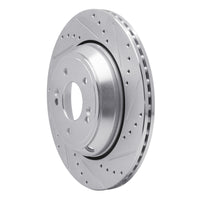 R1 Concepts Genesis G80 Rear Right Drilled & Slotted Silver Brake Rotor (Part #rnc631-03056R)