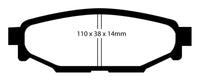 EBC Redstuff Ceramic Low Dust Rear Brake Pads for Subaru Legacy and BRZ – Part Number ebcDP31584C