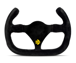 MOMO MOD27/C 270mm Black Suede and Black Spokes Steering Wheel