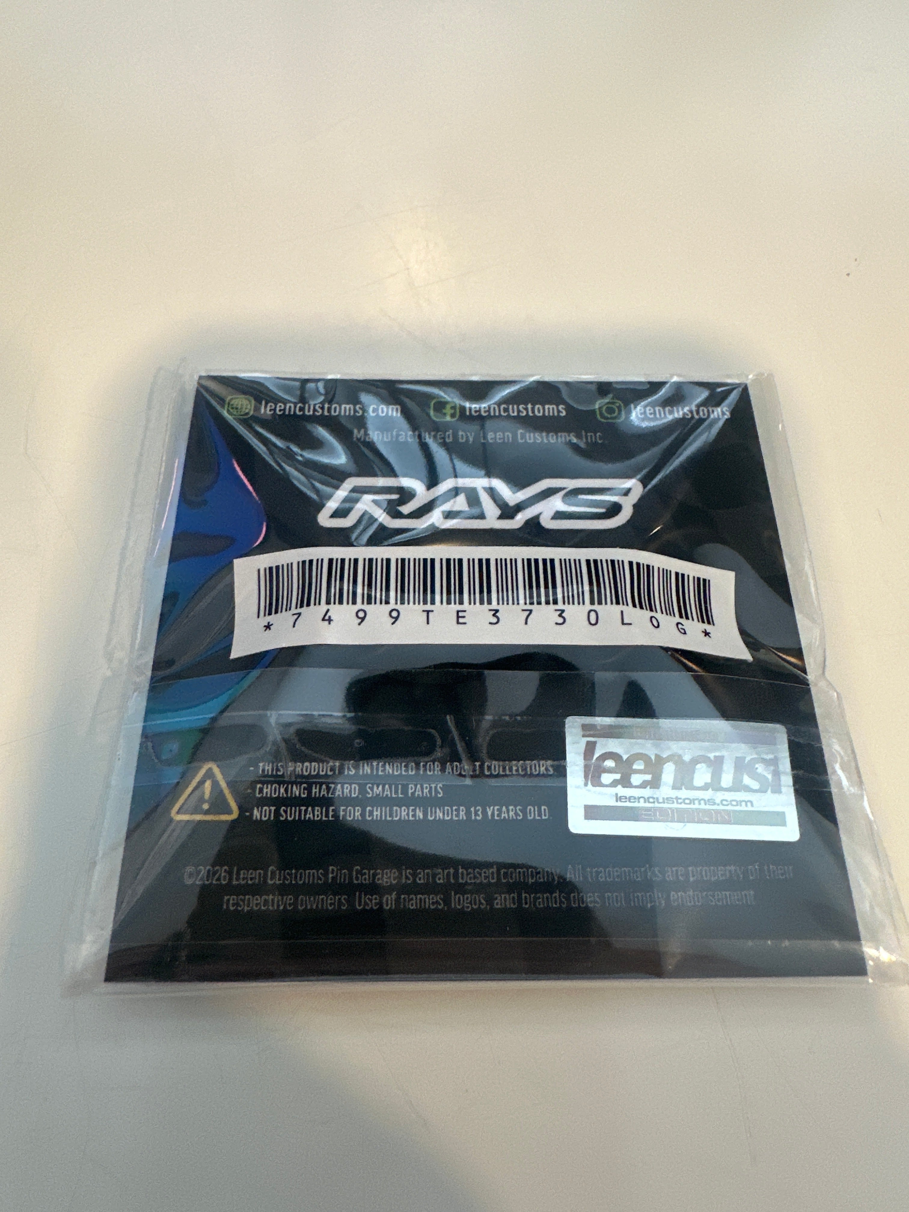 RAYS x LEEN TE37 30TH LOGO PIN BADGE RFC | 7499TE3730LOG