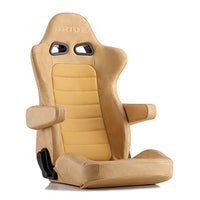 Bride Beige Leather Euroster II Cruz Reclinable Seat | E55MSR
