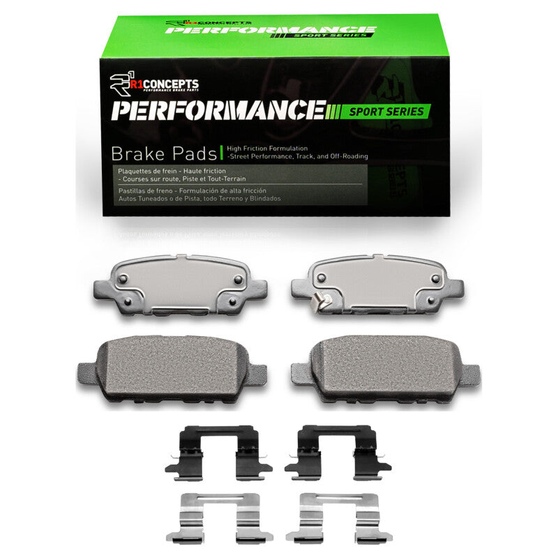 R1 2002-2025 Infiniti Q40 Rear R1 Performance Sport Pads & Hardware Kit (2115-0905-03)